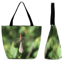 Yanfind Shopping Bag for Ladies Fly Summer Insect Dragonflies Damseflies Net Winged Insects Invertebrate Damselfly Reusable Multipurpose Heavy Duty Grocery Bag for Outdoors.