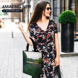 Yanfind Shopping Bag for Ladies Grass Plant Field Outdoors Grassland Countryside Farm Rural Land Meadow Rye Ny Reusable Multipurpose Heavy Duty Grocery Bag for Outdoors.