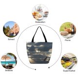 Yanfind Shopping Bag for Ladies Sunlight Ray Cloud Clouds Sky Flag Flags Missouri Usa Daytime Reusable Multipurpose Heavy Duty Grocery Bag for Outdoors.