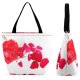Yanfind Shopping Bag for Ladies Love Flower Happy Funny Planet Petal Rose Garden Roses Plant Property Family Reusable Multipurpose Heavy Duty Grocery Bag for Outdoors.