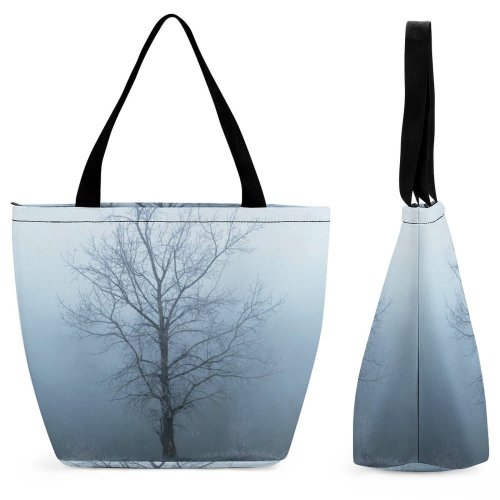 Yanfind Shopping Bag for Ladies Fog Outdoors Bavaria Mist Grey Instagram Do Happy Lovely Cloudy Cloud Reusable Multipurpose Heavy Duty Grocery Bag for Outdoors.