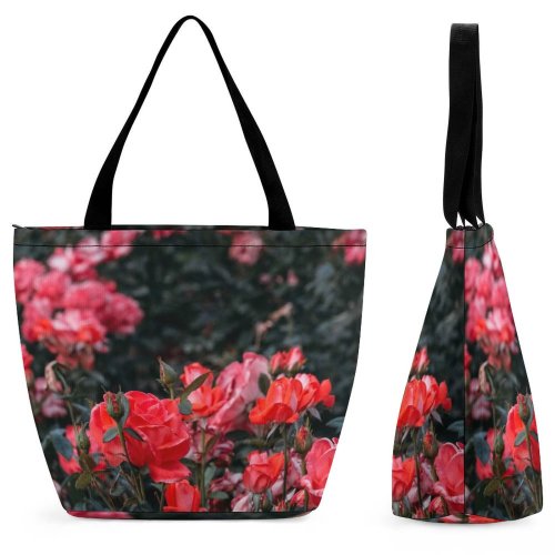 Yanfind Shopping Bag for Ladies Flower Geranium Plant Rose Jeondae-Ri Pogog-Eup Cheoin-Gu Yongin-Si Gyeonggi-Do Korea Petal Reusable Multipurpose Heavy Duty Grocery Bag for Outdoors.