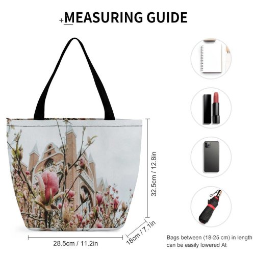 Yanfind Shopping Bag for Ladies Flower Plant Wrlitz Rose Wrlitzer Park Petal Bud Sprout Outdoors Birds Reusable Multipurpose Heavy Duty Grocery Bag for Outdoors.
