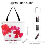 Yanfind Shopping Bag for Ladies Love Flower Happy Funny Planet Petal Rose Garden Roses Plant Property Family Reusable Multipurpose Heavy Duty Grocery Bag for Outdoors.