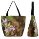Yanfind Shopping Bag for Ladies Flower Violet Flowering Plant Petal Purple Bellflower Family Wildflower Serbian Gentian Reusable Multipurpose Heavy Duty Grocery Bag for Outdoors.
