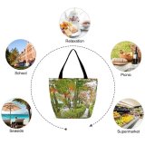 Yanfind Shopping Bag for Ladies Garden Outdoors Arbour Plant Tree Trunk Railing Hasedera Nara Prefecture Sakurai Japan Reusable Multipurpose Heavy Duty Grocery Bag for Outdoors.