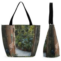 Yanfind Shopping Bag for Ladies Garden Outdoors Arbour Oxford Uk Door Flagstone Building Housing Gate Plants Reusable Multipurpose Heavy Duty Grocery Bag for Outdoors.