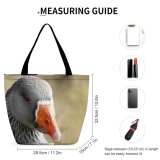 Yanfind Shopping Bag for Ladies Goose Geese Portrait Feather Feathers Beak Quack Duck Vertebrate Bird Ducks Swans Reusable Multipurpose Heavy Duty Grocery Bag for Outdoors.