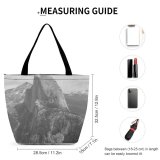 Yanfind Shopping Bag for Ladies Grey Outdoors Range Peak Yosemite Valley Usa Film Rock Scenery Reusable Multipurpose Heavy Duty Grocery Bag for Outdoors.