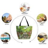 Yanfind Shopping Bag for Ladies Garden Outdoors Arbour Fire Building Creative Commons Reusable Multipurpose Heavy Duty Grocery Bag for Outdoors.