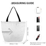 Yanfind Shopping Bag for Ladies Grey Texture HQ Website Direction Blog Marketing Minimal Wall Point Right Arrow Reusable Multipurpose Heavy Duty Grocery Bag for Outdoors.