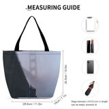 Yanfind Shopping Bag for Ladies Fog Outdoors Mist Smog Grey Public Domain Reusable Multipurpose Heavy Duty Grocery Bag for Outdoors.