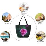 Yanfind Shopping Bag for Ladies Flower Rose Plant Beautiful Creative Commons Reusable Multipurpose Heavy Duty Grocery Bag for Outdoors.