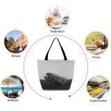 Yanfind Shopping Bag for Ladies Aeroplane Ruined Wreck Airplane Aircraft Empty Plane Broken Abandoned Crash Destroyed Airliner Reusable Multipurpose Heavy Duty Grocery Bag for Outdoors.