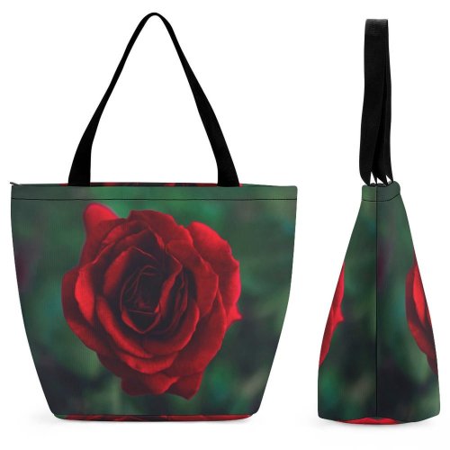 Yanfind Shopping Bag for Ladies Flower Rose Flora Plant Petals Garden Petal Bokeh Reusable Multipurpose Heavy Duty Grocery Bag for Outdoors.