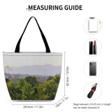 Yanfind Shopping Bag for Ladies Hills Chaibasa Jharkhand West Singhbhum Forest Vegetation Sky Atmospheric Natural Landscape Tree Reusable Multipurpose Heavy Duty Grocery Bag for Outdoors.