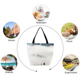 Yanfind Shopping Bag for Ladies Fog Outdoors Mist Hirzel Schweiz Forest Landscape Mysterious Mystical Tree Cloud Light Reusable Multipurpose Heavy Duty Grocery Bag for Outdoors.