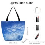 Yanfind Shopping Bag for Ladies Sky Heavy Cloudy Cloud Abstract Ligth Daytime Atmosphere Azure Meteorological Cumulus Calm Reusable Multipurpose Heavy Duty Grocery Bag for Outdoors.