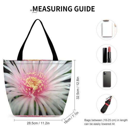 Yanfind Shopping Bag for Ladies Flower Floral Bodgie Bloom Garden Foliage Flowering Plant Petal Botany Barberton Daisy Reusable Multipurpose Heavy Duty Grocery Bag for Outdoors.