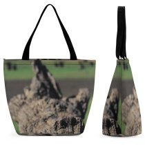 Yanfind Shopping Bag for Ladies Ground Birds Outdoors Plant Wood Soil Jaguar Leopard Panther Wildlife Tree Field Reusable Multipurpose Heavy Duty Grocery Bag for Outdoors.