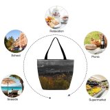 Yanfind Shopping Bag for Ladies Forest Tree Flora Land Outdoors Plant Vegetation Silverthorne United States Conifer Peak Reusable Multipurpose Heavy Duty Grocery Bag for Outdoors.