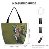Yanfind Shopping Bag for Ladies Above Drone From Ocean Sea Lake Bird's Watercrafts Aerial Shot Reusable Multipurpose Heavy Duty Grocery Bag for Outdoors.