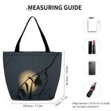 Yanfind Shopping Bag for Ladies Sky Branch Light Leaf Tree Twig Silhouette Darkness Street Atmosphere Reusable Multipurpose Heavy Duty Grocery Bag for Outdoors.