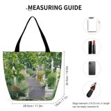 Yanfind Shopping Bag for Ladies Garden Outdoors Arbour Plant Flower Wildflowers Spring Countryside Botanical Persimon Trees Reusable Multipurpose Heavy Duty Grocery Bag for Outdoors.