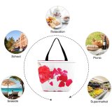Yanfind Shopping Bag for Ladies Love Flower Happy Funny Planet Petal Rose Garden Roses Plant Property Family Reusable Multipurpose Heavy Duty Grocery Bag for Outdoors.