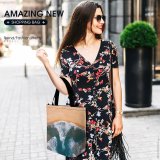 Yanfind Shopping Bag for Ladies Outdoors Snow Dover Rd Wamberal Nsw Australia Grey Mavic Reusable Multipurpose Heavy Duty Grocery Bag for Outdoors.