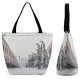 Yanfind Shopping Bag for Ladies Grey Outdoors Snow Espaa Winter Blizzard Storm Plaza De Colón Flag Reusable Multipurpose Heavy Duty Grocery Bag for Outdoors.