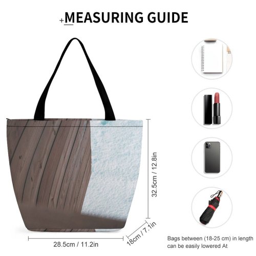 Yanfind Shopping Bag for Ladies Grey Wood Montmorency Beauport Québec Qc Furniture Outdoors Graupel Whiteout Reusable Multipurpose Heavy Duty Grocery Bag for Outdoors.