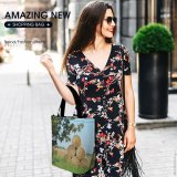 Yanfind Shopping Bag for Ladies Hay Farm Field Feed Grass Bale Roll Needle Straw Plant Family Rural Reusable Multipurpose Heavy Duty Grocery Bag for Outdoors.