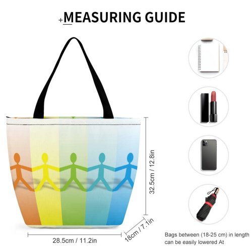 Yanfind Shopping Bag for Ladies Live Urban Nation Public Friendship Help Unity Union Design Concept Peace Reusable Multipurpose Heavy Duty Grocery Bag for Outdoors.