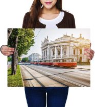 yanfind A2 | Tram Vienna State Opera House Austria - Size A2 Poster Print Photo Art