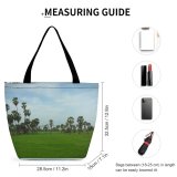 Yanfind Shopping Bag for Ladies Rice Sky Palm Argiculture Petchaburi Tree Grassland Arecales Vegetation Field Borassus Flabellifer Reusable Multipurpose Heavy Duty Grocery Bag for Outdoors.