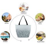 Yanfind Shopping Bag for Ladies Grey Snow Outdoors Frost Winter Forest Christmas Tumblr Cool HQ Desktop Reusable Multipurpose Heavy Duty Grocery Bag for Outdoors.