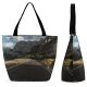 Yanfind Shopping Bag for Ladies Highway Asphalt Tarmac Building Outdoors Road Cycling Traveling Evening Reusable Multipurpose Heavy Duty Grocery Bag for Outdoors.
