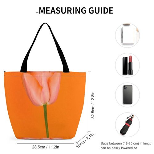 Yanfind Shopping Bag for Ladies Flower Plant Rose Tulip Colours Summer Backround Petal Public Domain Reusable Multipurpose Heavy Duty Grocery Bag for Outdoors.