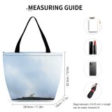 Yanfind Shopping Bag for Ladies Going-To-The-Sun Road West United States Birds Wildlife Goat Explore Cloudy Landscape Reusable Multipurpose Heavy Duty Grocery Bag for Outdoors.