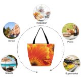 Yanfind Shopping Bag for Ladies Flowers Gerbera Flower Light Plant Plants Garden Love Happy Flowering Petal Reusable Multipurpose Heavy Duty Grocery Bag for Outdoors.