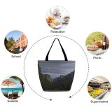 Yanfind Shopping Bag for Ladies Grey Plant Tree Outdoors Abies Fir Conifer Range Cliff Canyon Valley Reusable Multipurpose Heavy Duty Grocery Bag for Outdoors.