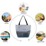 Yanfind Shopping Bag for Ladies Grey Basin Outdoors Snow Reusable Multipurpose Heavy Duty Grocery Bag for Outdoors.