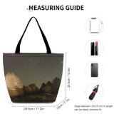Yanfind Shopping Bag for Ladies Observatory Night Sky Atmosphere Cloud Tree Dome Midnight Space Reusable Multipurpose Heavy Duty Grocery Bag for Outdoors.