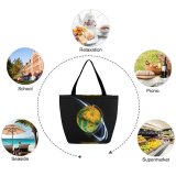 Yanfind Shopping Bag for Ladies Globe Ippnw Light Nuclear Peace Planet Still Space Astronomical Reusable Multipurpose Heavy Duty Grocery Bag for Outdoors.