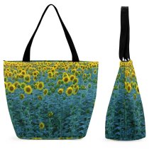 Yanfind Shopping Bag for Ladies Flower Plant Flora Summer Meadow Field Seed Agricolture Plants Stem Reusable Multipurpose Heavy Duty Grocery Bag for Outdoors.