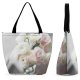 Yanfind Shopping Bag for Ladies Flower Plant Ranunculus Bouquet Arrangement Rose Ottawa Grey Garden Ranunculuses Reusable Multipurpose Heavy Duty Grocery Bag for Outdoors.