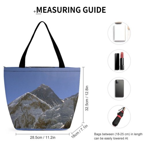 Yanfind Shopping Bag for Ladies Mountainous Landforms Range Ridge Arte Alps Massif Sky Rock Reusable Multipurpose Heavy Duty Grocery Bag for Outdoors.
