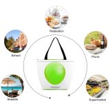 Yanfind Shopping Bag for Ladies Gloss Glossy Ball Round Marble Glass Jewel Decorative Icons Isolated Whitespace Reusable Multipurpose Heavy Duty Grocery Bag for Outdoors.