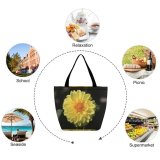 Yanfind Shopping Bag for Ladies Flower Dahlia Plant Anther Petal Daisies Daisy Asteraceae Pollen Photo Reusable Multipurpose Heavy Duty Grocery Bag for Outdoors.